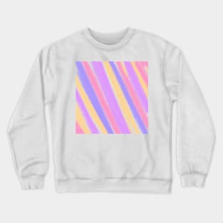 Pink Purple blue yellow pastel watercolor art Crewneck Sweatshirt